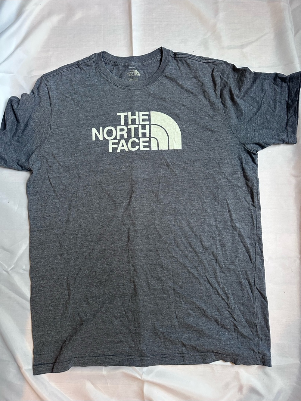 The North Face Men's Heather Gray Logo Short Sleeve Tee
